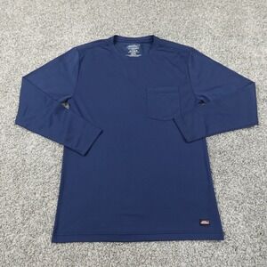 Dickies Shirt Mens Small Blue Temp Control Long Sleeve Performance Outdoor Work